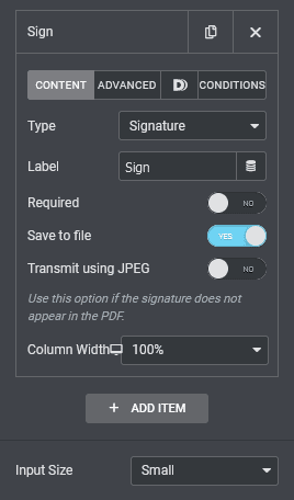 Adding signature field provided by Dynamicooo