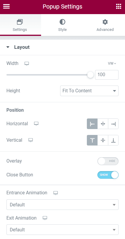 Elementor Popup Easily Position Above The Header 29
